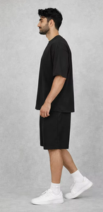 Casual Cuban Collar Viscose <b>Knitted</b> Shorts <b>Sets</b> High-quality Jacquard <b>Knitted</b> Suits Men Spring Summer - Product Image 4