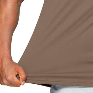 T-shirts en coton 100% microfibre vierges, séchage rapide, respirants, impression de logo, col contrastant, haute qualité, vente en gros - Product Image 6