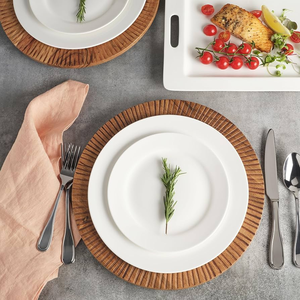 Assiette de présentation en bois, la plus élégante et de bonne qualité pour les mariages, les fêtes et les dîners, au meilleur prix - Product Image 1