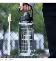 Bouteille d'eau en plastique de qualité supérieure avec couvercle, bouteille minérale vide réutilisable pour un usage quotidien 2000 ml