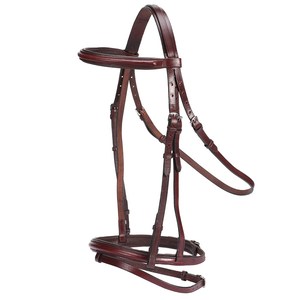 Brida Inglesa de Cuero con Herrajes de Acero Inoxidable y Correas Ajustables para Entrenamiento, Salto y Exhibición Ecuestre - Product Image 1