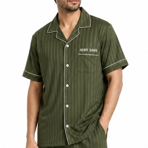 Combinaison utilitaire décontractée pour homme à manches courtes, boutonnée sur le devant, coupe confortable, pyjama utilitaire décontracté pour homme - Product Image 4