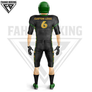 Ensemble de vêtements de sport d'équipe avec impression et broderie personnalisées disponibles, uniforme d'équipe, tailles plus grandes, maillots et hauts de football américain en polyester - Product Image 3