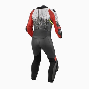 Traje de Motociclismo Unisex de Manga Larga con Estampado Digital, Bloques de Color, Cuero Genuino, Transpirable, sin Costuras, Equipo de Protección - Product Image 2