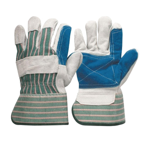 Gants de travail robustes en cuir de vachette pleine fleur avec doublure en coton, paume renforcée anti-abrasion et résistante à la chaleur pour la sécurité personnelle - Product Image 4
