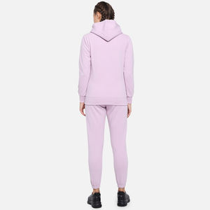 Conjunto Deportivo de Mujer, Pantalones Deportivos Anchos y Sudadera con Capucha, de Algodón Grueso Estampado, con Logotipo Personalizado - Product Image 5