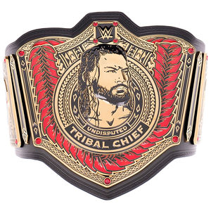 Cinturón de Campeonato Tribal Chief Roman Reigns, Alta Durabilidad, Talla Adulto, Placas de Latón y Zinc, Correa de Cuero, Firma del Campeón - Product Image 2