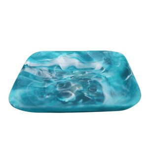 Cuenco de comida epoxi de resina ecológica artesanal con acabado pulido para mesa de comedor elegante y decoración moderna de cocina para el hogar - Product Image 5