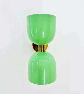Green Marble Brass Round Polished Handmade Flower Vase Tabletop Decorative for Living Room Home Decoration - Product Image 1