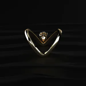 Nouvelle conception de bague Vanki sertie de diamants de laboratoire en forme de poire, scintillement éternel, beauté pure, coupe parfaite pour femmes, pour l'exportation - Product Image 2