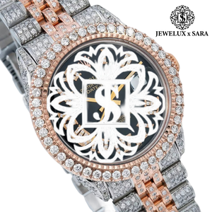 Luxury <b>Arabic</b> Dial Moissanite Diamond Hip Hop <b>Watch</b> Full Bling Stainless Steel Wristwatch for Men Available for Affordable Price - Product Image 5
