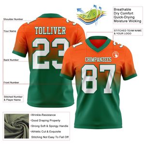 Jersey Profesional de Fútbol Americano, Tela Interlock, Impresión Digital, Logotipo Personalizado, Proveedor OEM ODM, Ropa Deportiva Transpirable para Equipos - Product Image 2