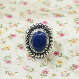 Vintage Lapis Lazuli <b>Ring</b> 925 Sterling <b>Silver</b> Rose Gold Yellow Gold Plated Handmade Statement Jewelry Boho Artisan <b>Ring</b> <b>for</b> <b>men</b> - Product Image 6