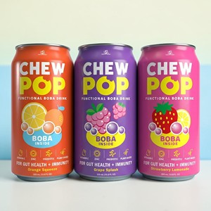 Boisson au thé Boba avec des bulles de boba, saveur limonade à la fraise, 320 ml, durée de conservation de 24 mois - Product Image 4
