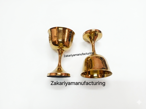 Luxury Handcrafted Stainless Steel <b>Goblet</b> - Vintage Style PVD Gold Chalice for Wedding & Communion - Product Image 3