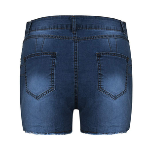Pantalones Cortos de Mezclilla para Mujer, Estilo Casual de Verano, con Flecos, Desgarrados, de Cintura Alta, con Dobladillo Deshilachado, en Oferta - Product Image 3