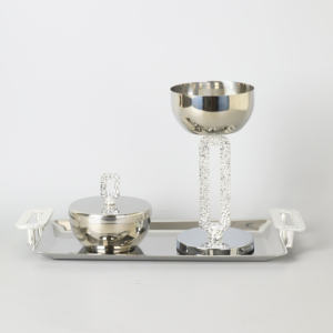 Golden Brass Incense <b>Burner</b> Set with Black Marble Base <b>for</b> Aromatherapy Use - Product Image 4