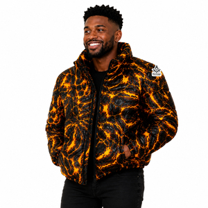 Veste matelassée unisexe personnalisée avec motif maçonnique héritage, imprimé flamme, élégante, à manches longues, vêtement d'extérieur isolé pour l'hiver - Product Image 3