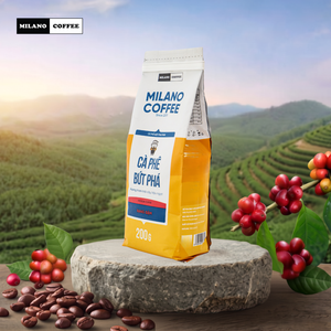 กาแฟบดมิลาน เวียดนาม เอ็กเซลซา 200 กรัม คั่วเข้ม รสขม กลิ่นเนย รสเค็ม หนาแน่น กาแฟแบบดั้งเดิม ขายส่ง - Product Image 4