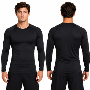 Custom Short Sleeve Rash Guard <b>Compression</b> Shirt Men Summer Quick Dry Breathable 4 Way Stretch MMA BJJ Gym Training OEM ODM - Product Image 1