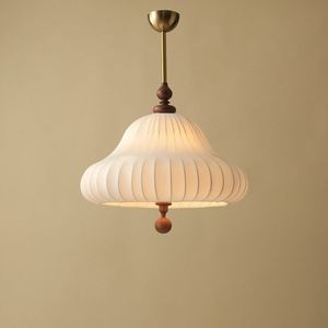 Modern <b>Ceiling</b> Mount Pendant Light With Fabric Flower Shade Indoor Home <b>Decor</b> Living Room Fixture - Product Image 2