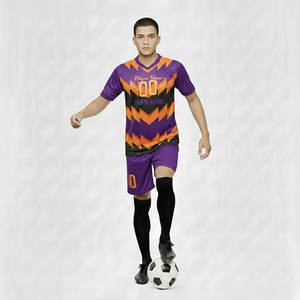 Offre Spéciale – Ensemble d'uniformes de football personnalisables et respirants 100 % polyester avec impression numérique – Édition été – Nom d'équipe personnalisé - Product Image 2