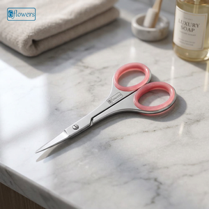 <b>Cuticle</b> <b>Scissors</b> Stainless Steel Straight Blades Sharp Tip Pink Handle Durable Left-Handed Nail Art for Nail Care Adults - Product Image 2