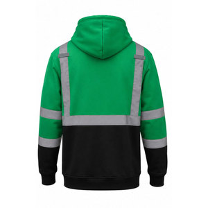Ropa de seguridad profesional OEM al por mayor, sudadera con capucha reflectante para hombre, en oferta, chaquetas de seguridad de alta visibilidad para el trabajo. - Product Image 3