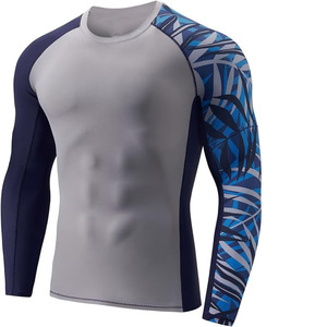 Factory Wholesale <b>Compression</b> Rash Guard Custom Digital Print Activewear Spandex/Polyester Light Weight Breathable Unisex MMA - Product Image 5