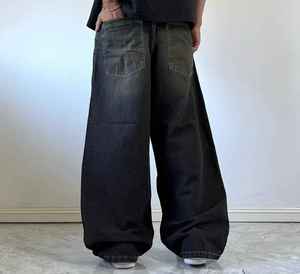 <b>Men's</b> Leg Stonewashed Denim <b>Jeans</b> High Waist Cotton Casual Pants Anti-shrink Midweight Flat Front Button Fly Autumn Style - Product Image 4