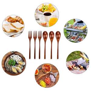 Custom Engraved Wooden Spoon & Fork <b>Set</b> <b>Personalized</b> Cutlery for Corporate <b>Gifts</b> Souvenirs & Weddings at Export Price - Product Image 5