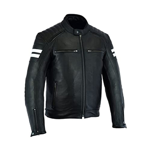 Chaqueta de Motociclista de Cuero Genuino Premium, Estilo Café Racer, Marrón Desgastado, para Hombre, de Alta Calidad, Corte Ajustado, Piel de Oveja Suave, Resistente al Viento - Product Image 6