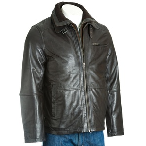 Chaqueta de piel auténtica de alta calidad hecha a medida al por mayor para hombre, abrigo de invierno con forro de piel auténtica, ropa exterior cálida clásica. - Product Image 1