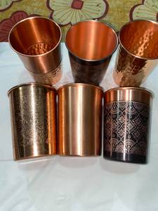 Tasse à boire décorative en métal avec motif gravé, gobelet à eau, tasse à thé pour la maison, cadeau de fête - Product Image 5