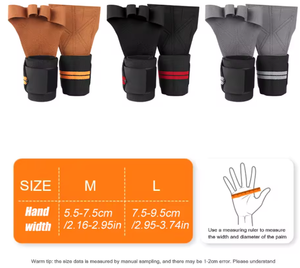 Half Finger Weight Lifting Gloves Leather Palm Adjustable Wrist Strap Gym Workout Gloves Unisex Three Colors Available - Product Image 3