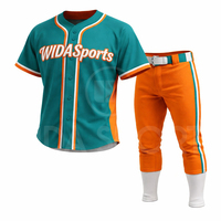 Ensemble de maillot et pantalon de baseball d'été pour homme, imprimé personnalisé par sublimation, respirant, séchage rapide, anti-humidité, en polyester