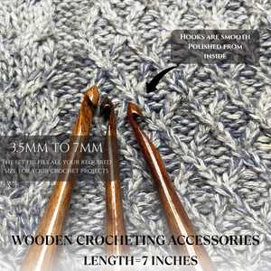 Handmade Wooden Resin <b>Crochet</b> <b>Hook</b>-Ergonomic Eco-Friendly Durable Round Shape Customizable Length & Thickness - Product Image 5
