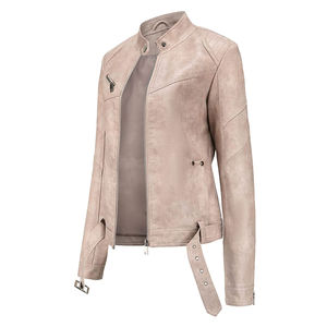Veste en cuir pour femmes, design élégant, qualité supérieure, légère, tendance, prix de gros le plus bas. - Product Image 3