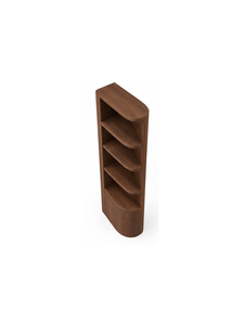 Librería Esquinera Moderna de Madera Maciza con 4 Estantes, Mueble Independiente para Sala de Estar que Ahorra Espacio, Ecológico - Product Image 6