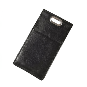 [สินค้าใหม่] ซองใส่บัตรหนังวัวแท้คุณภาพสูง ยี่ห้อ Castello หนังฟอกฝาดแบบธรรมชาติ ป้องกัน RFID ป้องกันการโจรกรรมข้อมูล  แบบเปิดปิด ทำด้วยมือ สีดำ ใช้ได้ทั้งชายและหญิง - Product Image 4