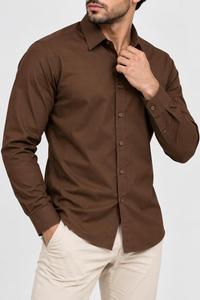Camisa de Vestir de Manga Larga para Hombre, Cuello Clásico, Popelina, Ropa Formal de Otoño, Camisa Formal para Hombre ODM - Product Image 3