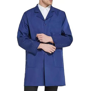 Blouse de laboratoire médicale professionnelle en coton tricoté avec poches fonctionnelles, coupe moderne et construction durable pour un usage quotidien - Product Image 2