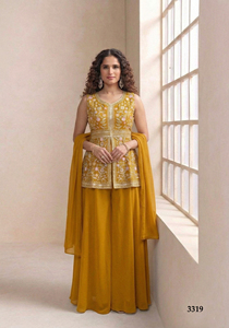 Des ensembles Sharara pour femmes qui offrent un look élégant pour les mariages, les festivals et toutes les occasions. Achetez directement auprès du fournisseur en gros. - Product Image 4