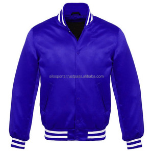 2025 OEM Customized Solid Winter All <b>Black</b> Satin High Street Varsity Letterman Jacket White Trim <b>Mens</b> Wholesale Fashion Jacket - Product Image 5