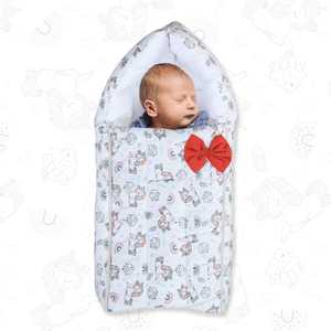 Polka Tots Baby Sleeping Nest Cotton Carry Pod Ropa de cama para Recién Nacido Saco de dormir con lazo-Estampado de unicornio Blanco - Product Image 1