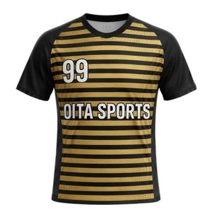 ชุดยูนิฟอร์มแฮนด์บอลชาย สีดำเหลือง ลายทาง แบบซับลิเมชั่น เสื้อโพลีเอสเตอร์ กางเกงขาสั้น ชุดกีฬาสำหรับทีม ชุดออกกำลังกาย - Product Image 3