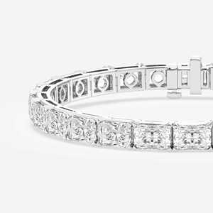 Fine Jewelry Women's 925 Sterling Silver Tennis Chain Bracelet with Round Moissanite Fashion Charm Women Hip Hop Bracelets - Product Image 2