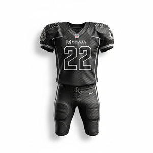 ชุดยูนิฟอร์มอเมริกันฟุตบอลสั่งทำจากโรงงานโดยตรง แบบซับลิเมชั่นสำหรับทีม ผ้าโพลีเอสเตอร์เนื้อหนา ชุดแข่งขันครบชุด - Product Image 1