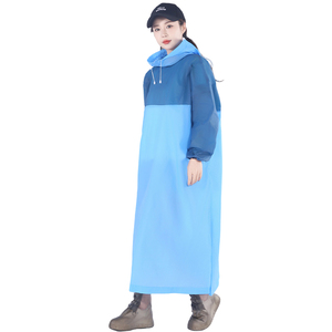 Modern <b>Long</b> Rain Jacket Waterproof Hooded Poncho for Women Orange Grey Outdoor <b>Coat</b> <b>Lightweight</b> Hiking Rainwear New Travel Top - Product Image 3