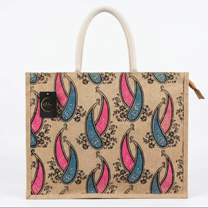 Bolso Tote Sandwave de Yute con Tejido Chevron, Color Marfil, Estilo Casual, con Cierre de Cremallera, Diseño Golden Dune - Product Image 1